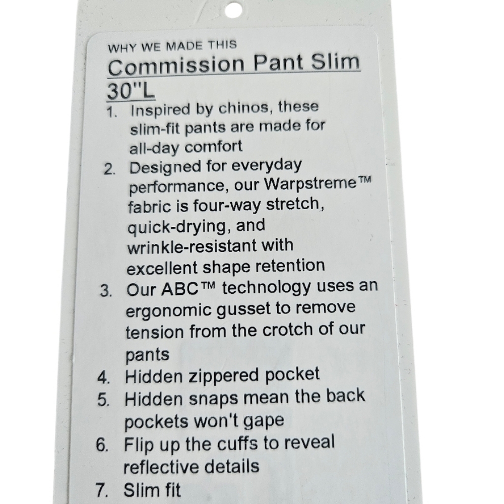 lululemon athletica Commission Men's Light Gray  Slim - Picture 13 of 13